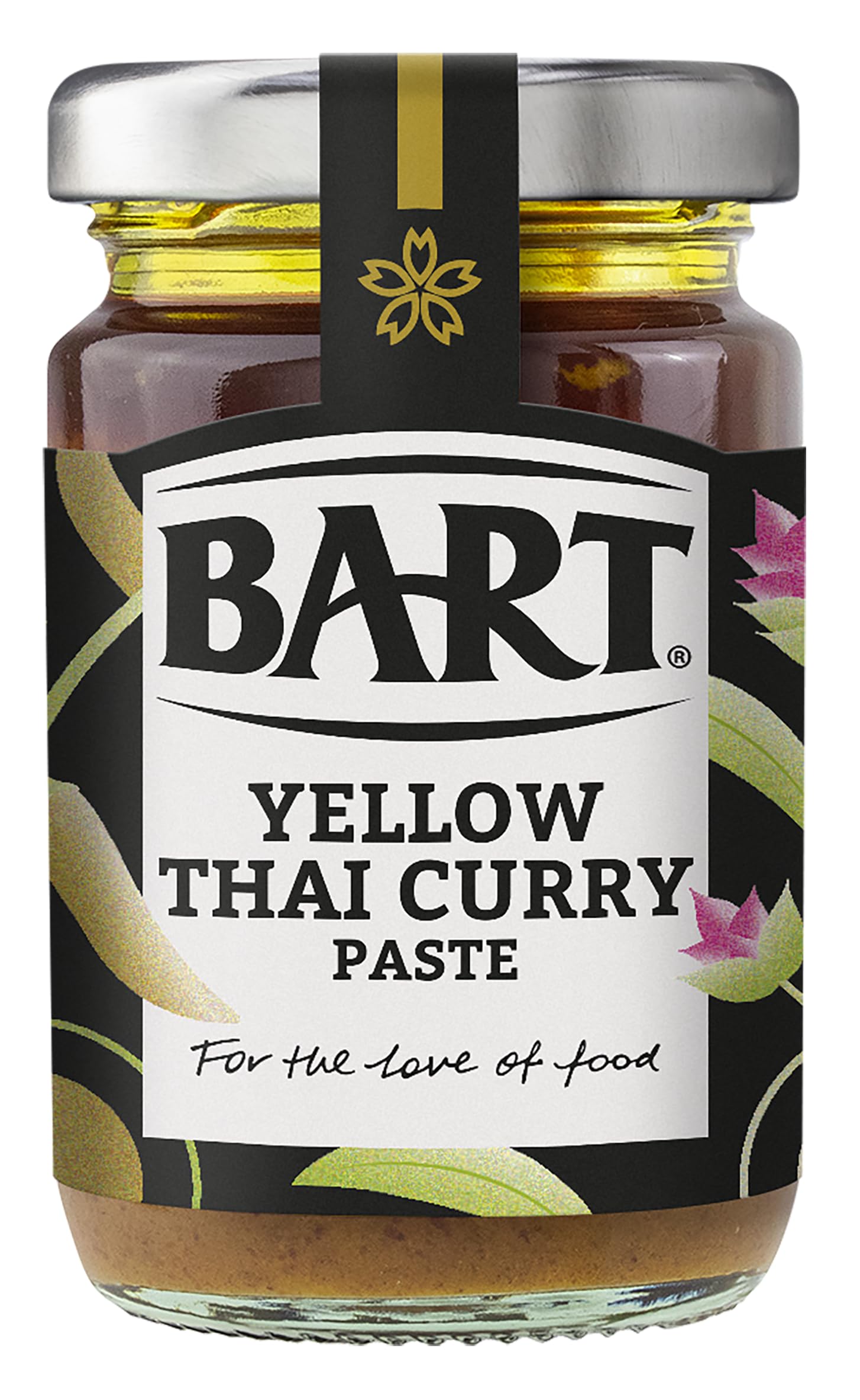 BART Yellow Thai Curry Paste Jar - Pack of 6 x 90g - Sweet & Mild Thai Curry Paste Ideal for Prawns or Vegetables in Curry - Mild Heat