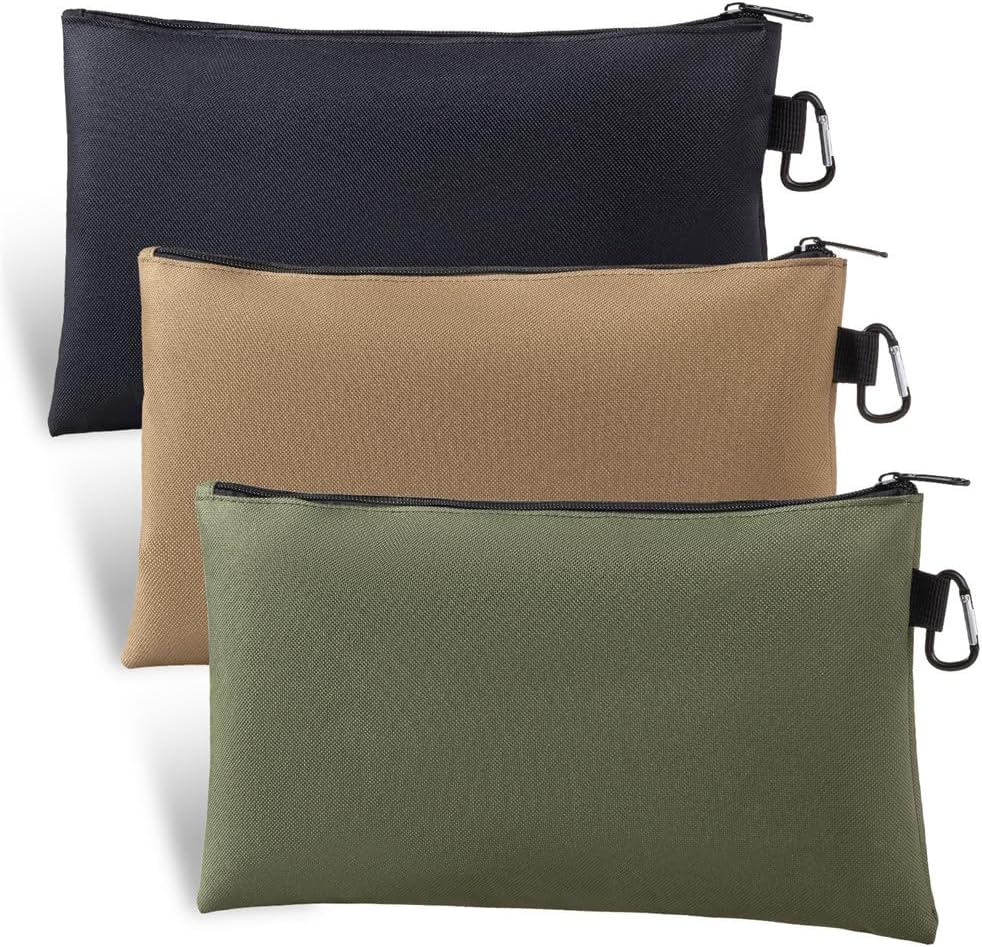 3 Pack Large Capacity Tool Bag Zipper Pouch Multi Purpose Storage Organizer Bags for Tools Stationary Pencil Pouch