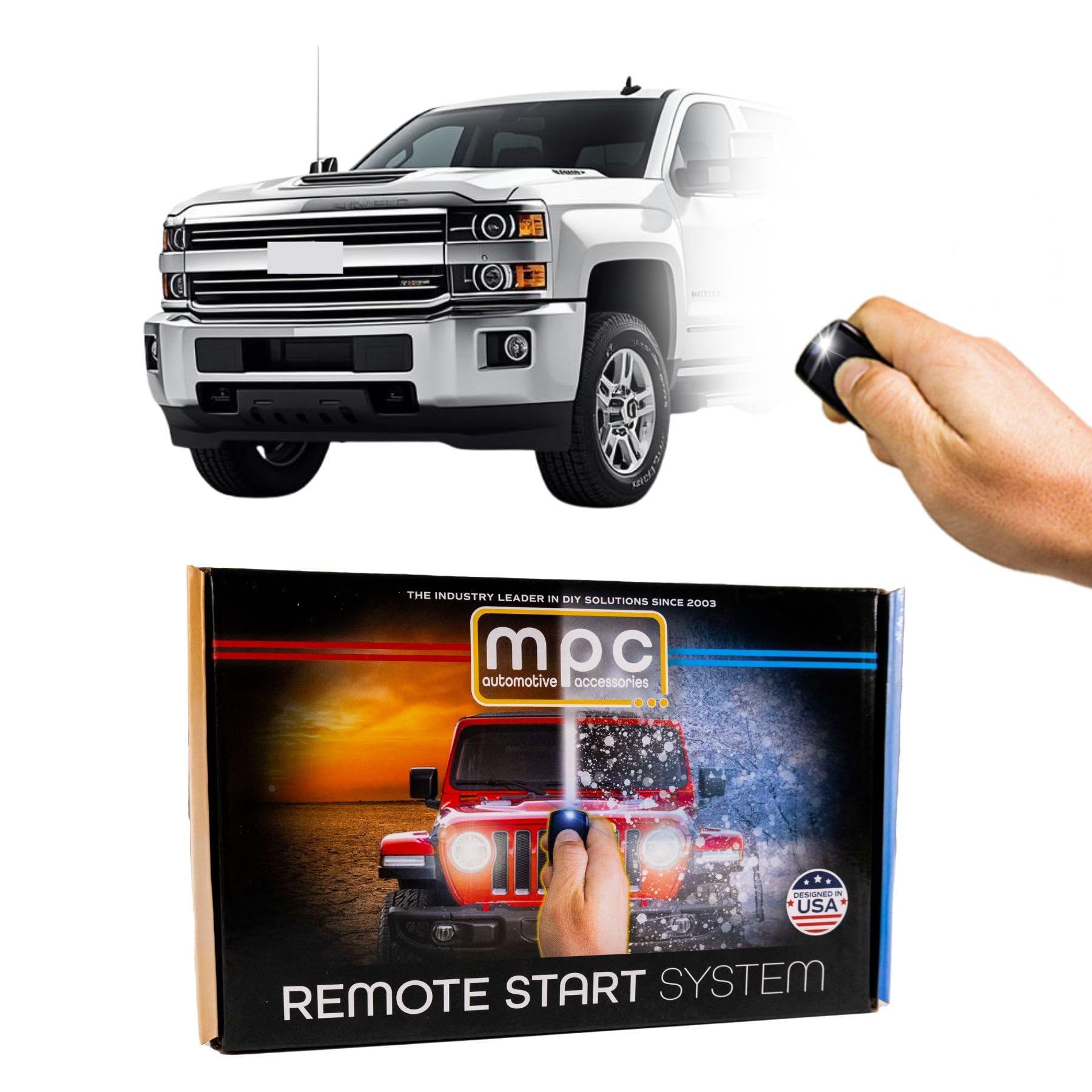 MPC Plug-n-Play Remote Start Kit Compatible with Chevrolet Silverado 2500 2007-2014 | Uses Your Factory Remotes - 3x Lock Activation | Includes