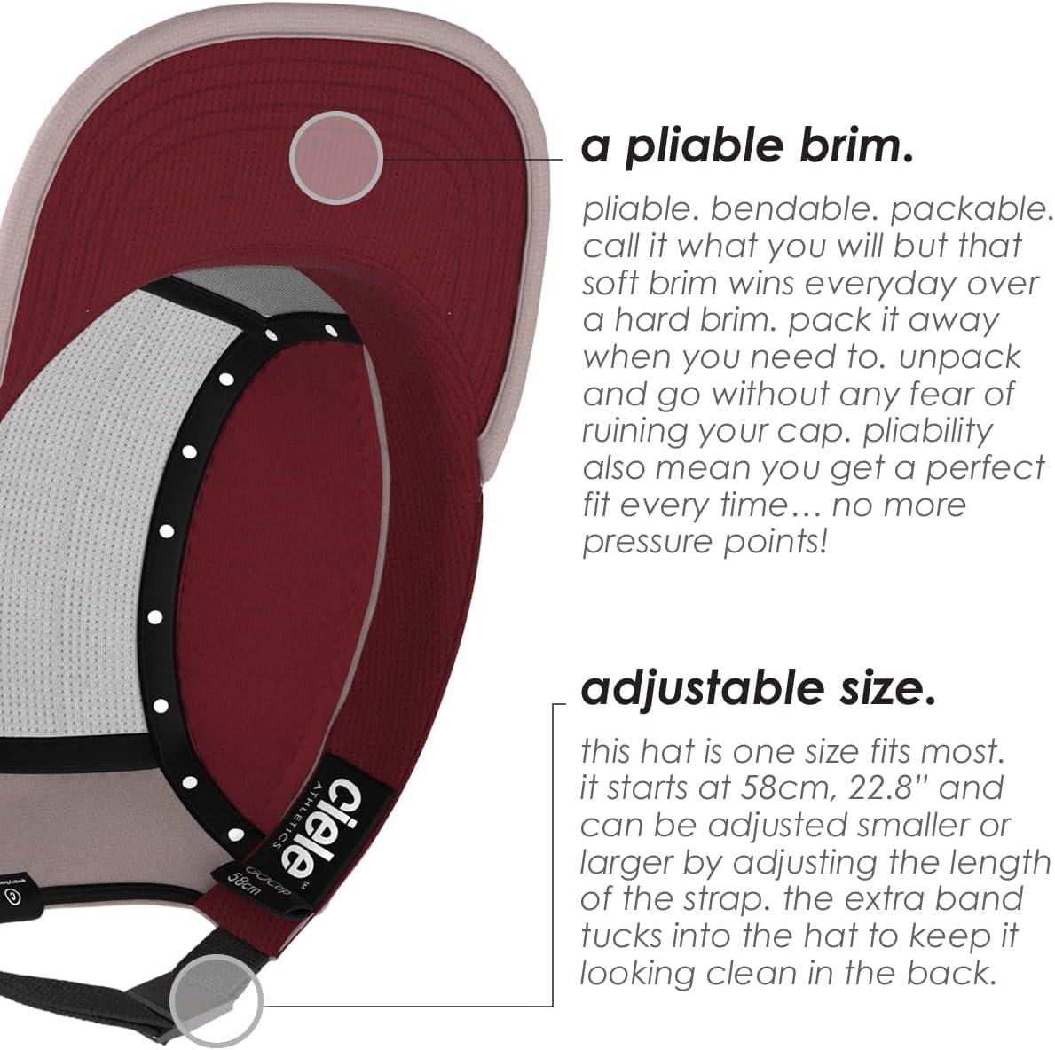 Ciele Athletics GOCap C Plus Box - Reflective Washable Moisture Wicking Hat with Sun Protection, Running Hat for Men Women - Image 4