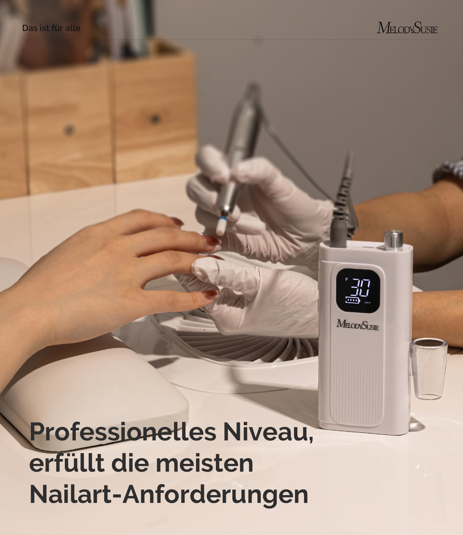 MelodySusie SC300F Nagelfräser + Hpro Staubabsaugung für Nägel