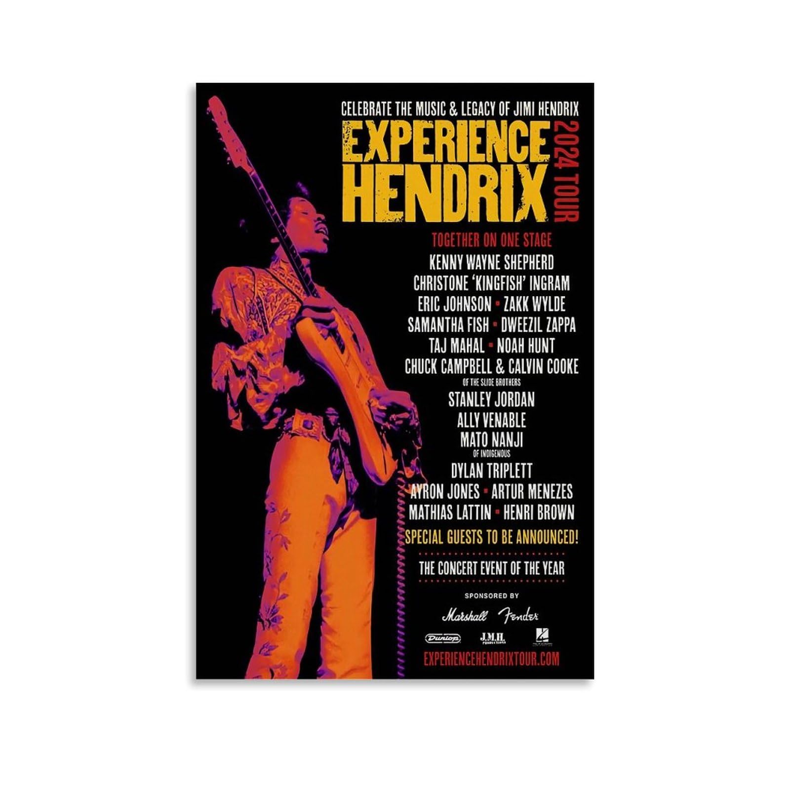 PANTTING Jimi Poster Hendrix Posters Aesthetic Canvas Wall Art Print Home Decor for Bedroom Living Room12x18inch(30x45cm) Unframe-style