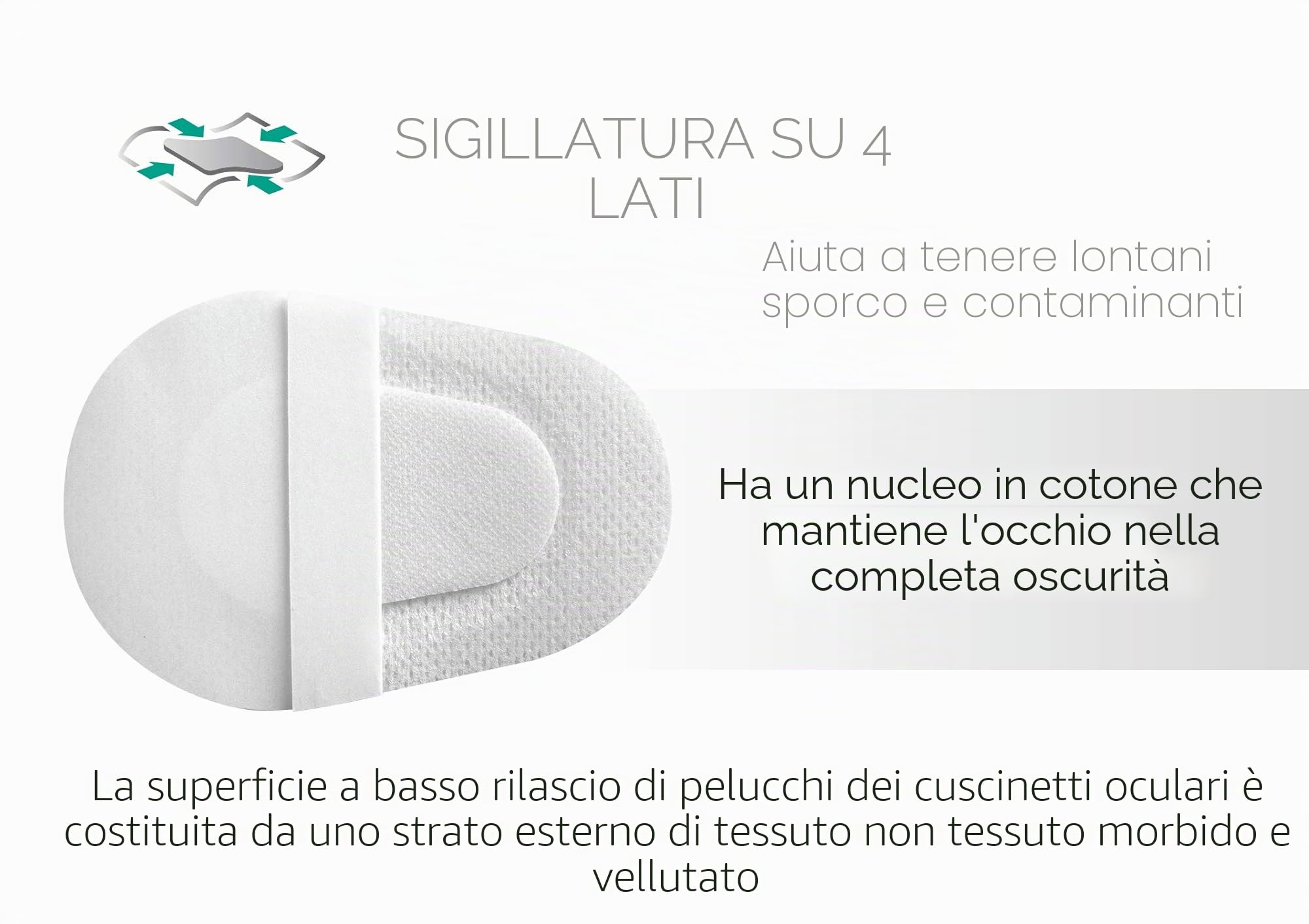 Medrull Ultra Pore Oculare Sterile Cerotto Adesivo Per Medicazione Per La Cura Degli Occhi 50 Pezzi - 180 Gr