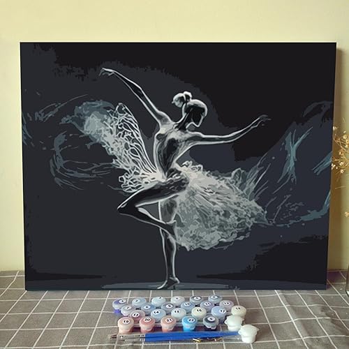 Pintura por números para adultos, modernidad, baile, pintura acrílica de acuarela por números para niños principiantes, pintura abstracta,