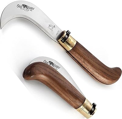 Old Bear ANT974717LN Small Pruning Knife Walnut, Brown