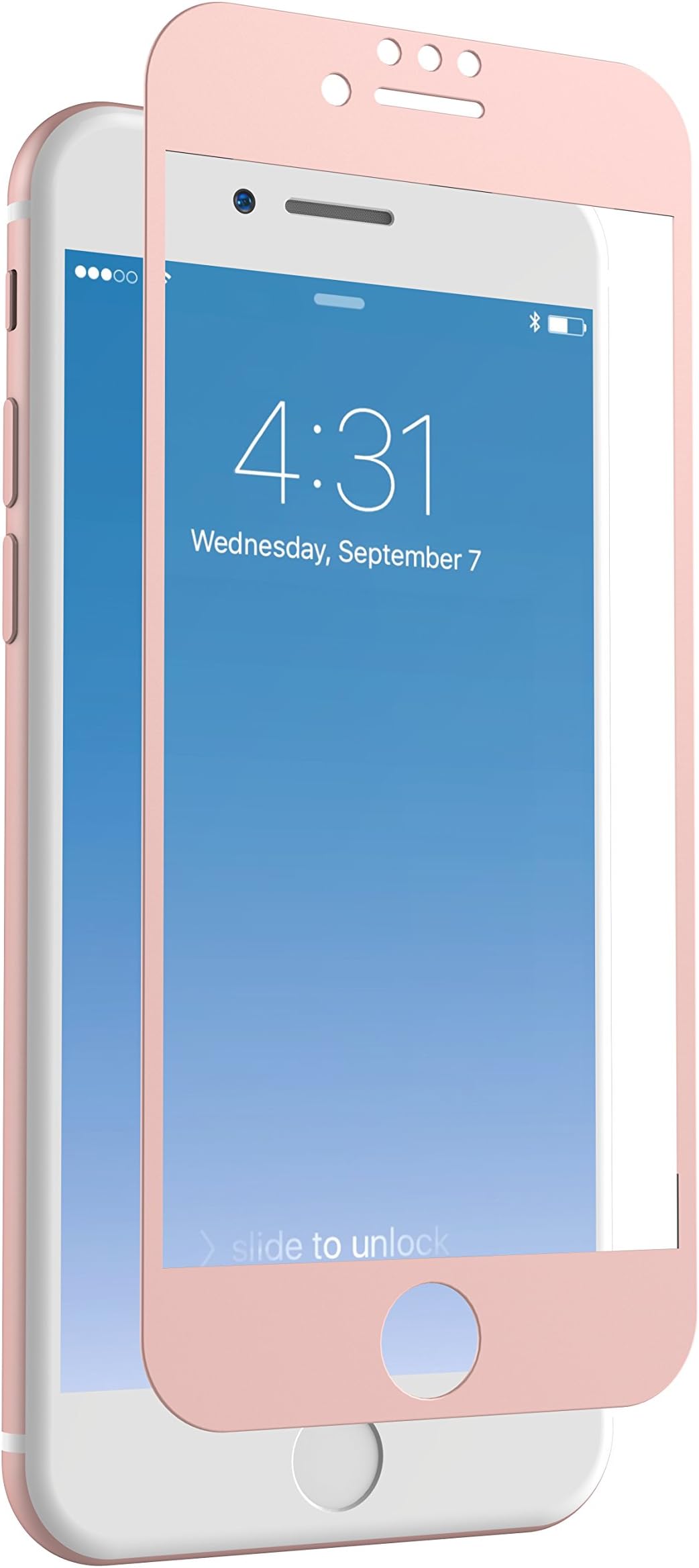 ZAGG InvisibleShield Glass + Luxe Screen Protector For Apple iPhone 8, iPhone 7, iPhone 6s, iPhone 6 – Extreme Impact And Scratch Protection – Rose Gold