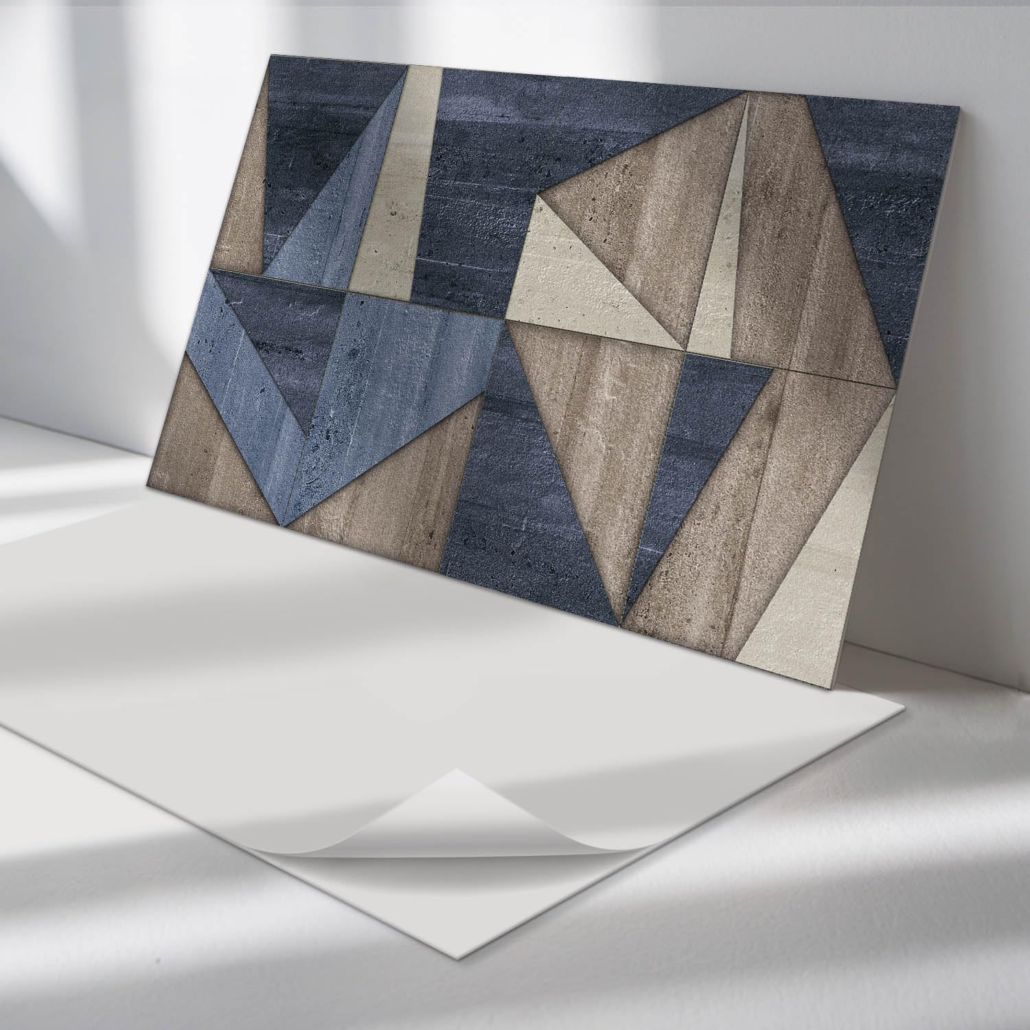 Panneau décoratif 60x30 cm géométrique autocollant en vinyle imperméable