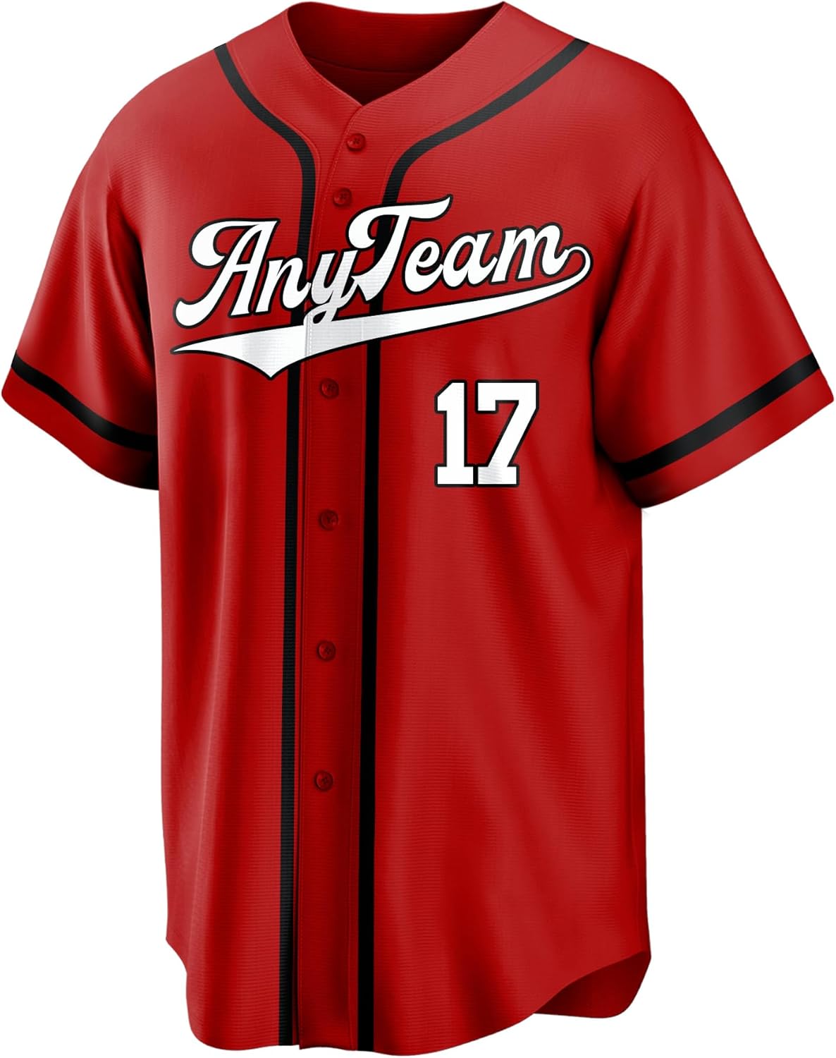 Custom Baseball Jerseys Short Sleeves Athletic Shirt Personalized Team Names Numbers and Logos for Adults Youth Kids Red