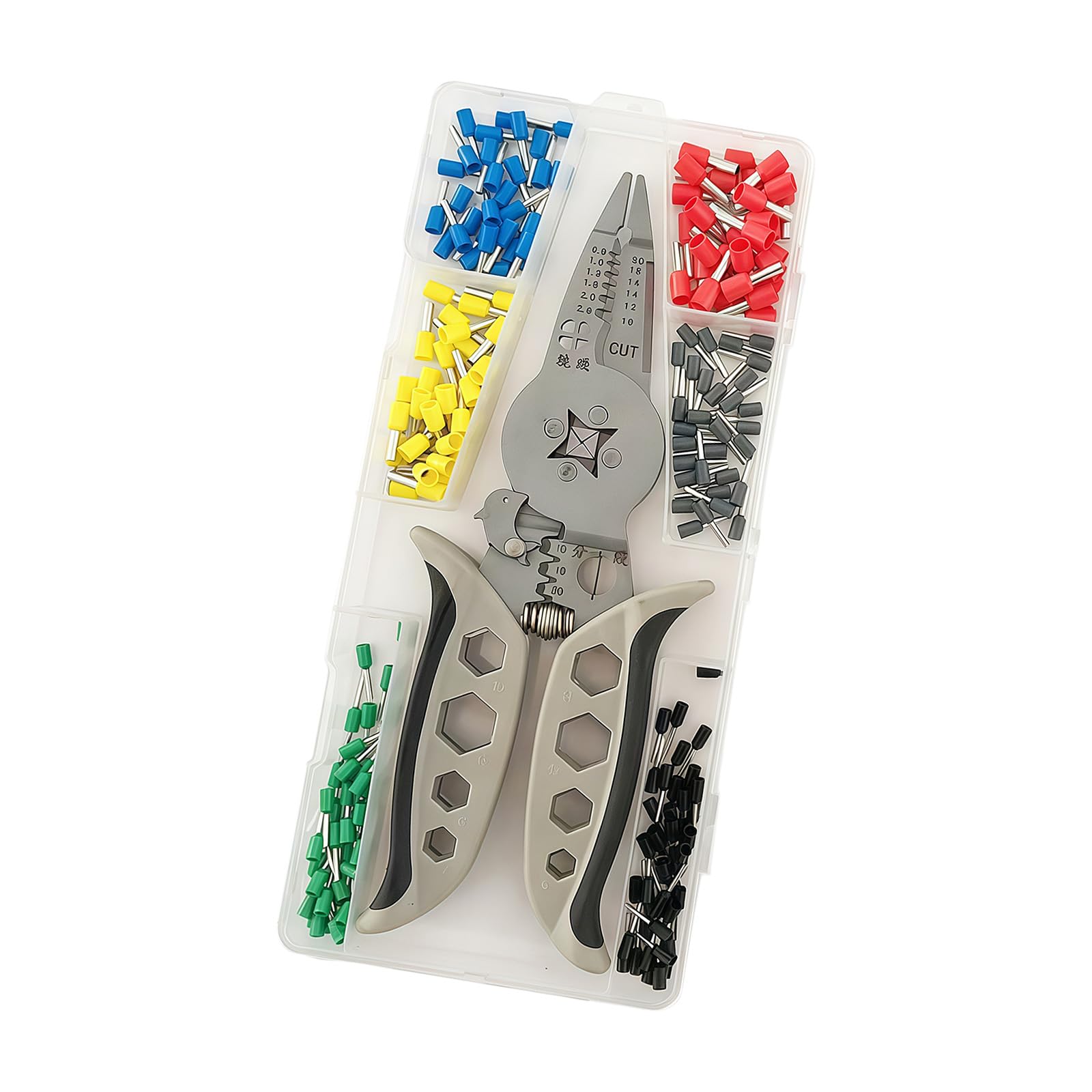 Piceioep Crimping Pliers And Multipurpose Crimping Tool For Wire Stripping Twisting And Screw Tightening With Ergonomic Handle Networking Pliers