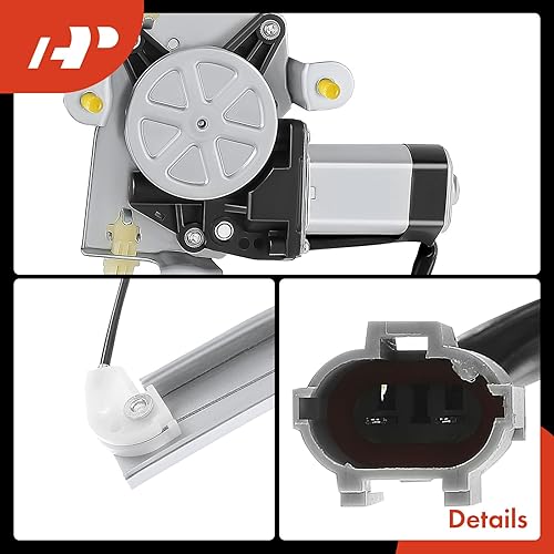 Miniatura 8 de A-Premium Elevalunas eléctrico con motor compatible con Pontiac G3 Chevrolet Aveo 2007-2011 lado trasero del conductor