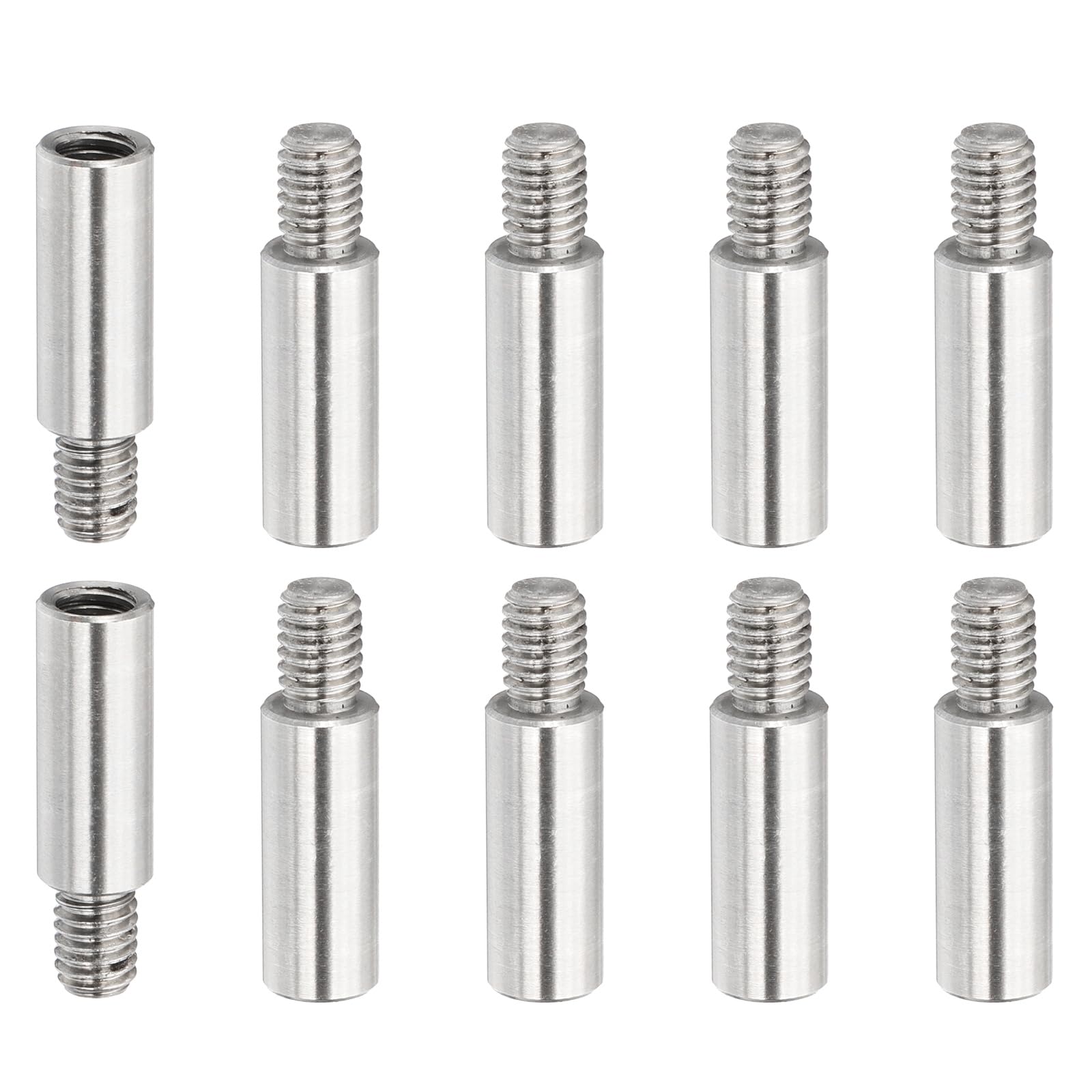 PATIKIL 10 Pcs M6x25+8mm Stainless Steel Standoff Extension Posts Screws,Metric Male Female Thread Adapters Spacer for PCB,Quadcopter Drone,Computer &