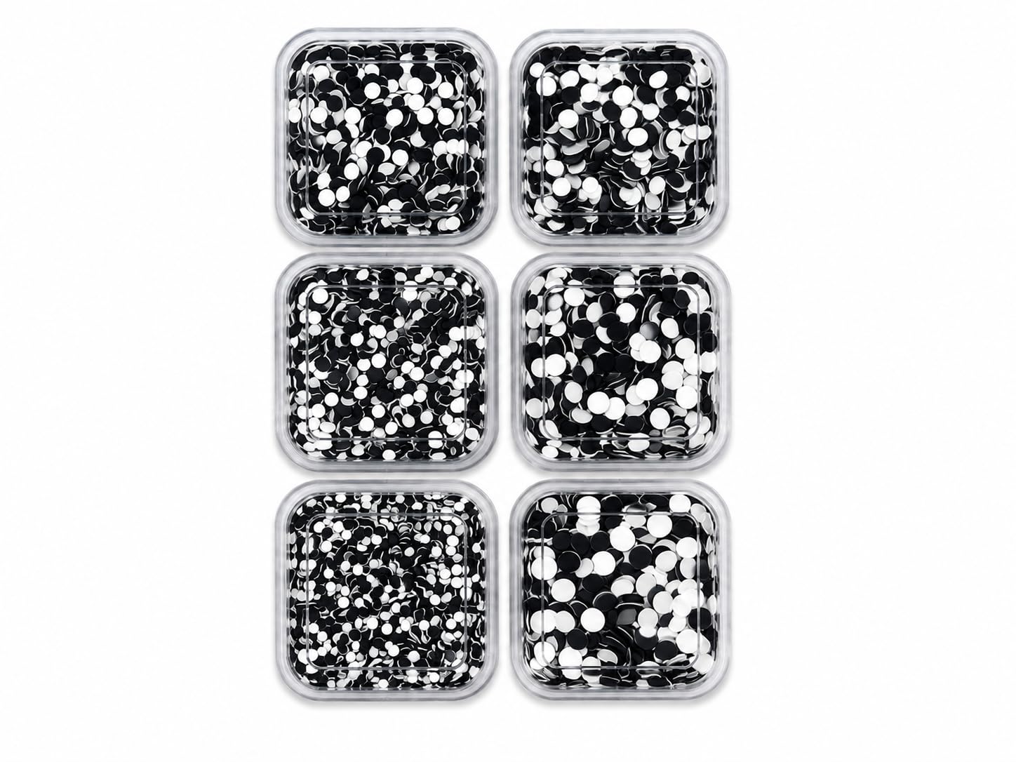 Black Kumkum Bindi Combo Pack of 6 Dibbi | Round Forehead Bindi for Women | Self Adhesive Tikli | Small to Large Sizes | Daily USED-image-43