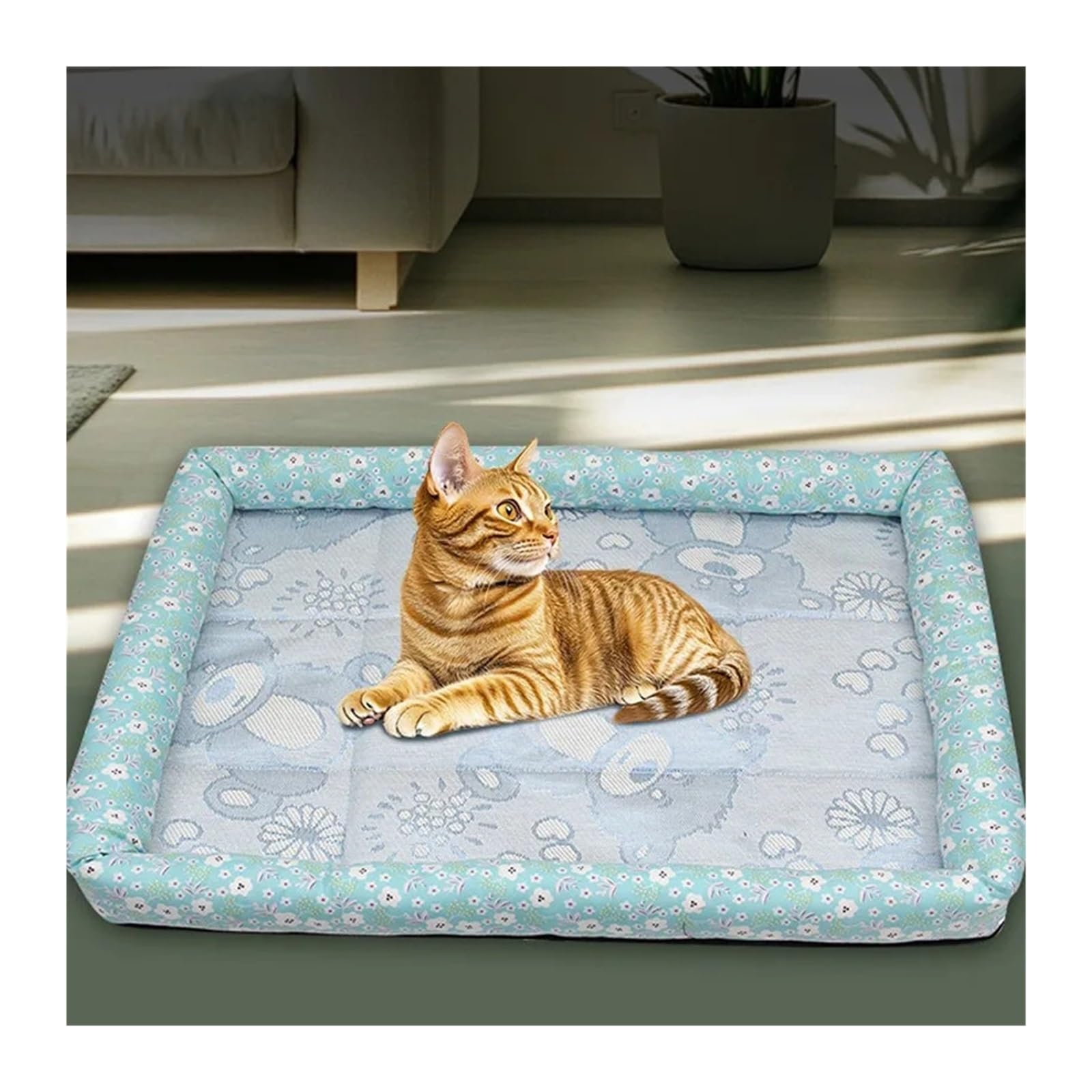 tappetino rinfrescante per animali domestici Tappetino for animali domestici rinfrescante estivo(Light purple,XXL (90X70))