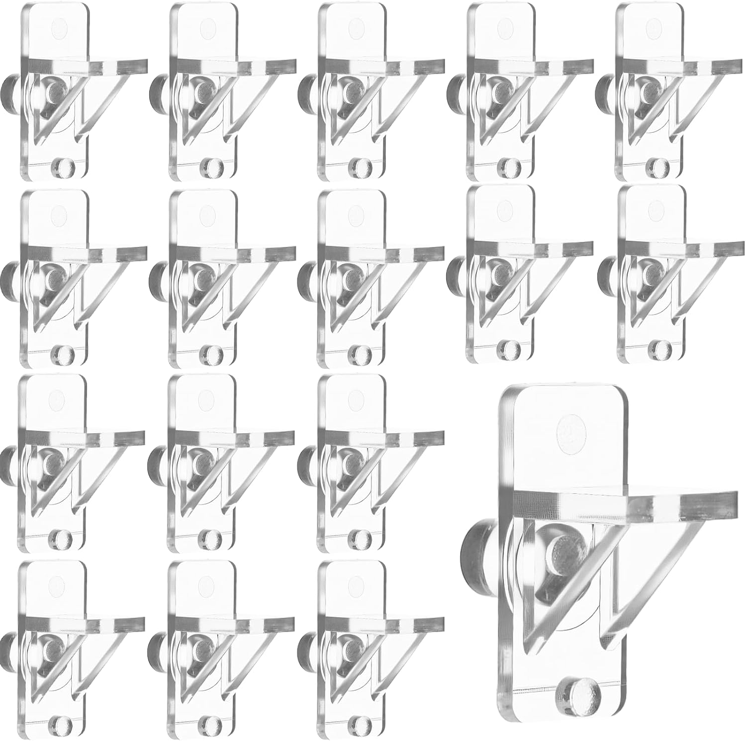 20 Pcs Shelf Support Peg, 1/4 Inch Clear Cabinet Shelf Holders Pegs Furniture Support Pin 6 lb Load Capacity for Kitchen Cabinet Closet Bookcase Shelves