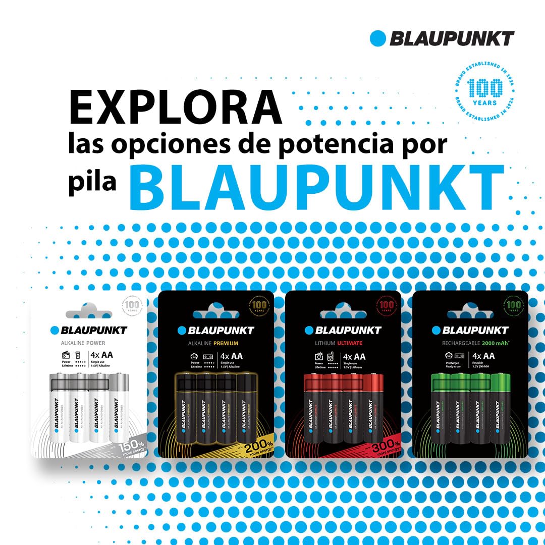 BLAUPUNKT AAA Pilas alcalinas, Paquete de 8, lo Mejor para Relojes de Pared, mandos a Distancia de TV, LR03BPO/8CB — view 6