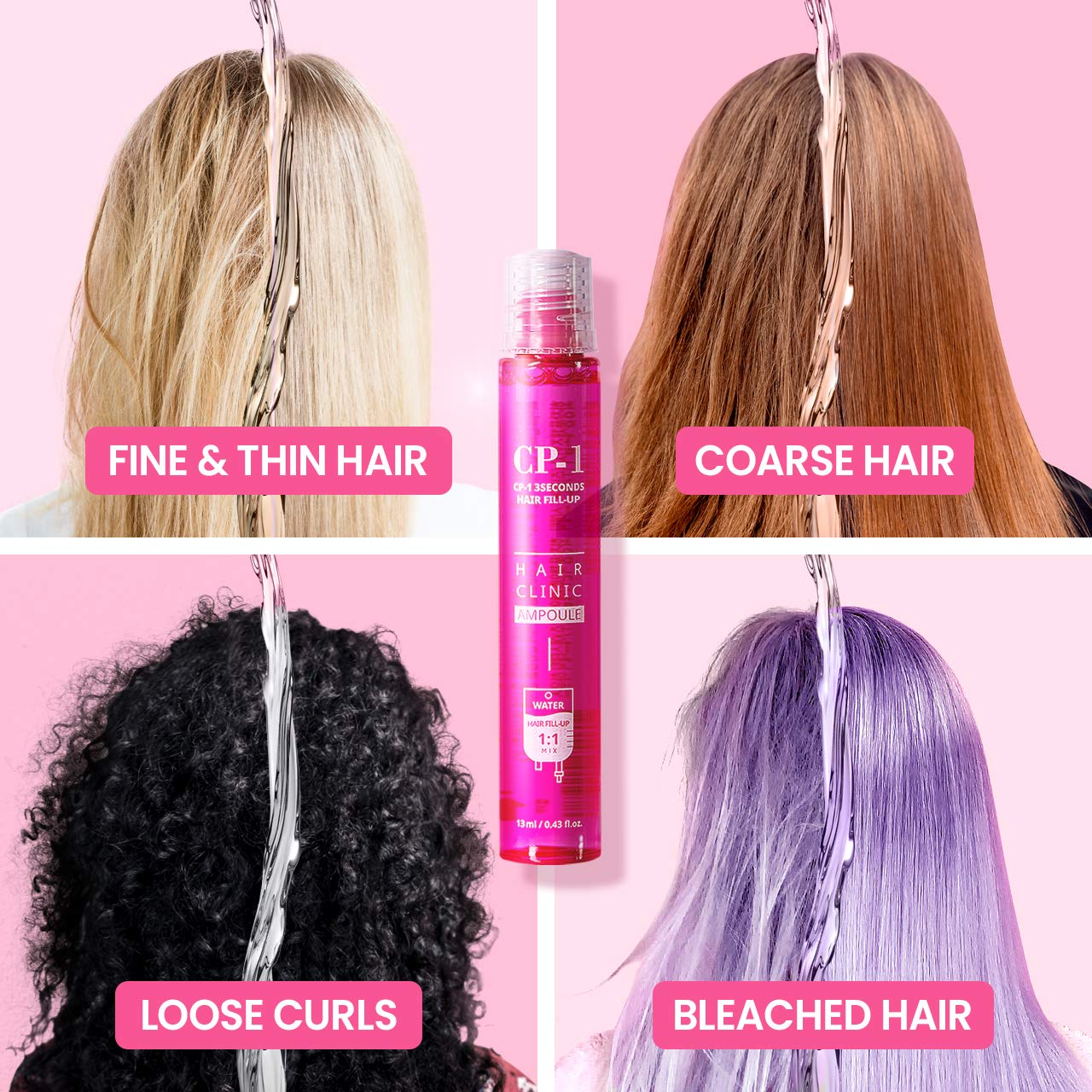 CP-1 3-Sekunden-Keratin-Haarbehandlung für trockenes, geschädigtes Haar, reparierende Behandlung, Selbstpflege in Salonqualität (13ml 20ea SET)