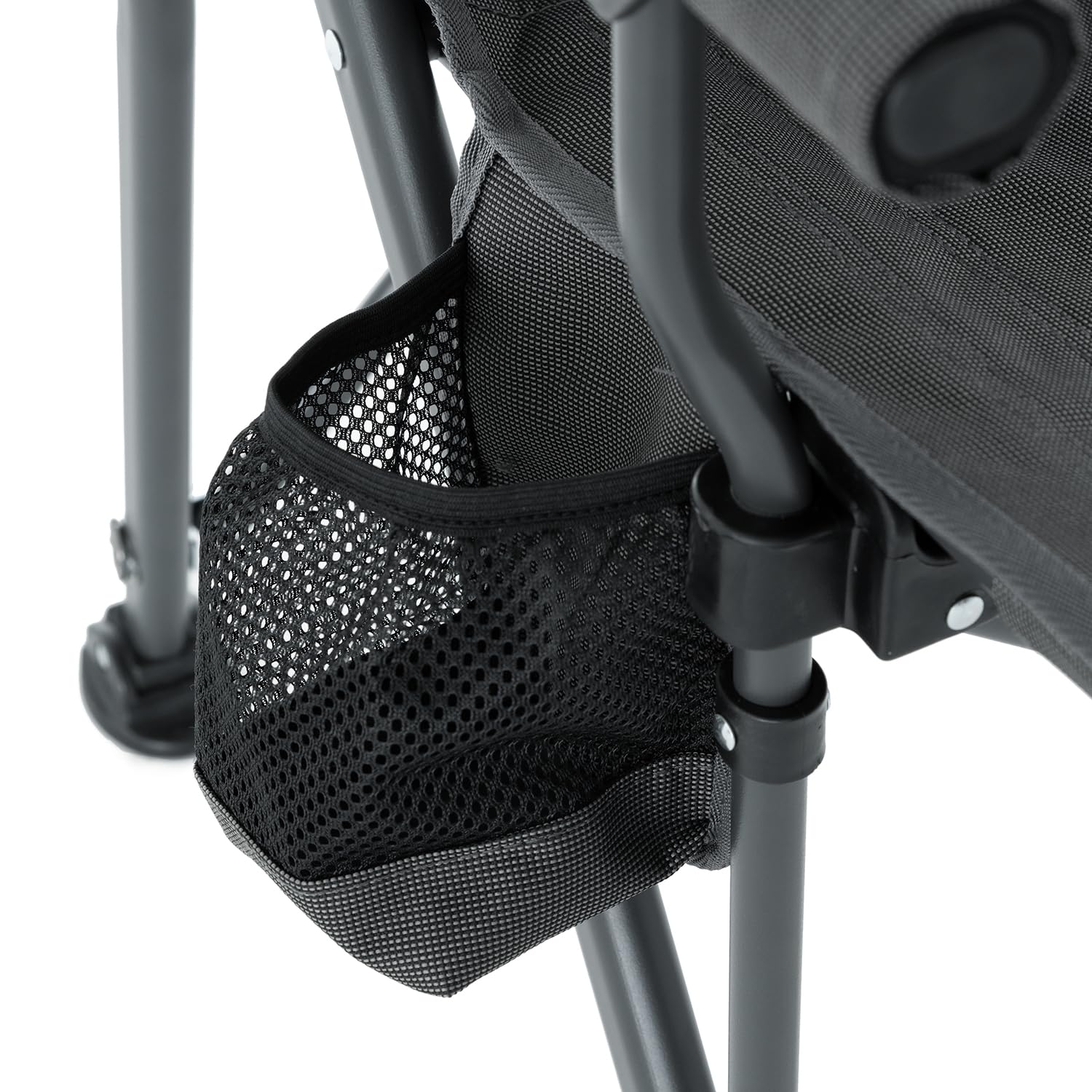 qeedo Johnny XL Campingstuhl 150 kg stabil – kompakter Camping Klappstuhl ideal für Camping, Garten, Festival & Angeln – Campingstuhl faltbar mit gepolsterter Rückenlehne & Getränkehalter