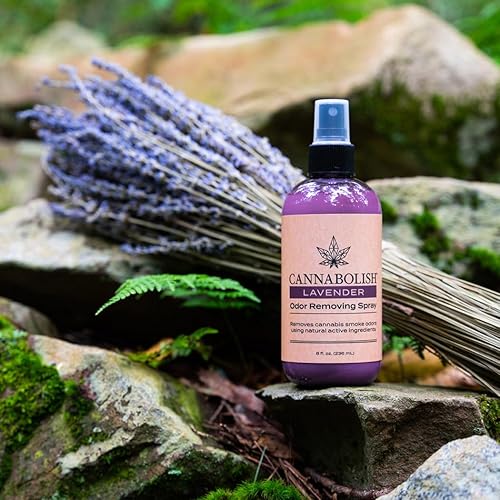 Miniatura 7 de Cannabolish Spray eliminador de olores de humo de lavanda y ambientador, 8 onzas líquidas, ingredientes naturales (paquete de 2)