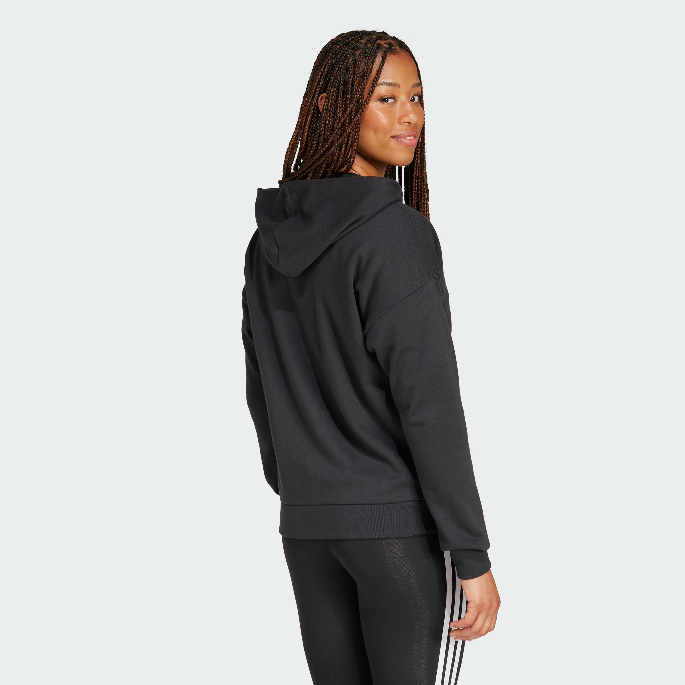 adidas Essentials Linear bluza z kapturem French Terry z zamkiem błyskawicznym