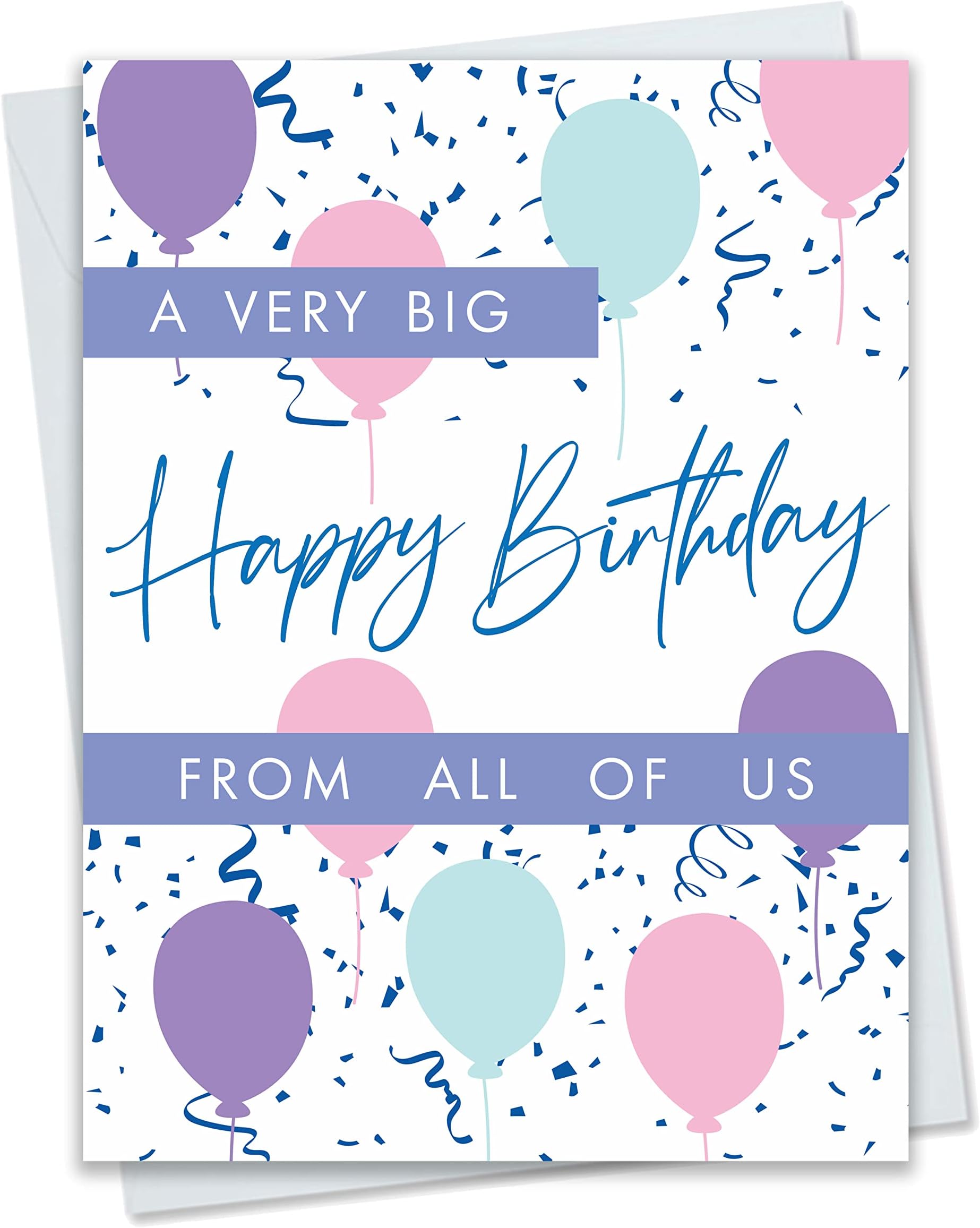 Big Birthday Balloon Drop Card Pastel