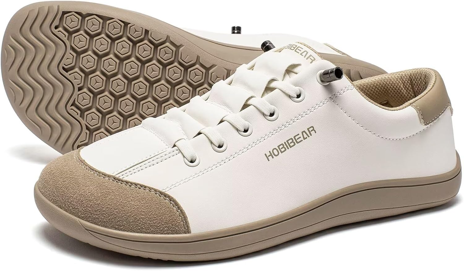 HOBIBEAR Leather Barefoot Shoes Lightweight Wide Toe Box Zero Drop Slip-on Shoes for Women - Image 2