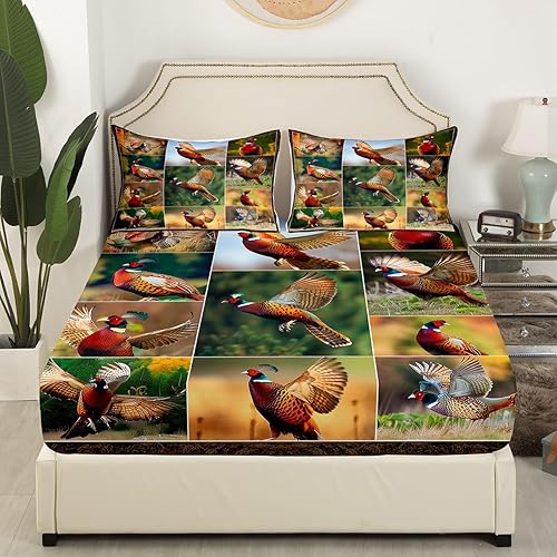 Miniatura 10 de Erosebridal Juego de sábanas de hámster, tamaño individual, color marrón, diseño de ratón 3D, lindo animal, sábana bajera ajustable Kawaii para