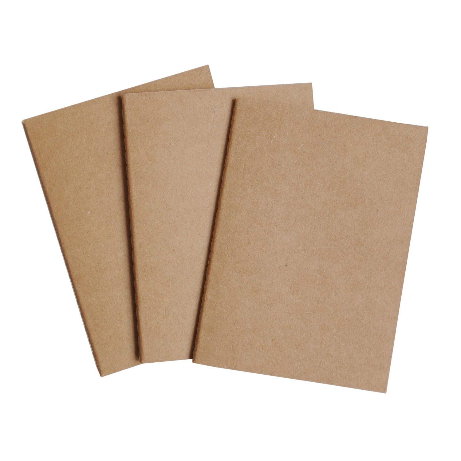 Wanderings Traveler's Pocket Notebook Refill Inserts - Lined Paper - Set of 3 - Passport Journal Size - for Small Refillable Travel Journals, Diaries and Notebooks - 5 x 3.5" (12.5 x 9 cm)