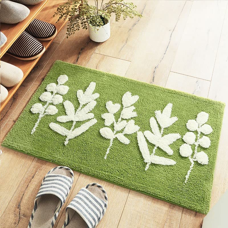 Tapis d'entrée intérieur flocage doux tapis de porte chic K
