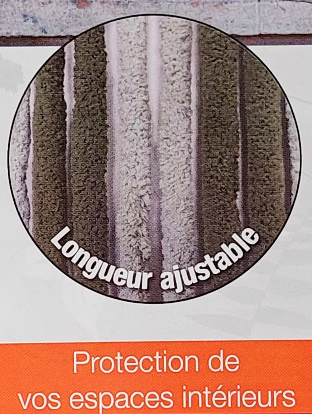 Tenda Ciniglia Per Porte 90x210cm - Barriera Antinsetti, Tagliabile, Grigio Chiaro/Scuro, Made In Italy - Foto 6