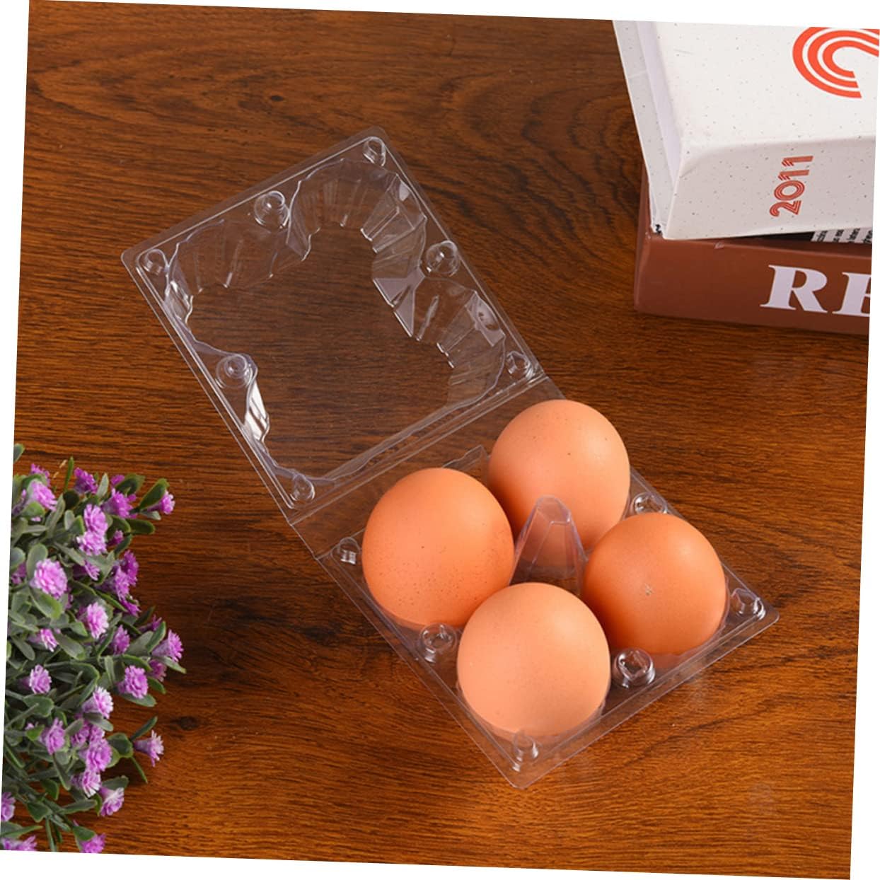 50pcs Plastic Egg Holder Portable Egg Tray for Refrigerator and Travel Secure Storage Container for Camping and Picnics for Organizing