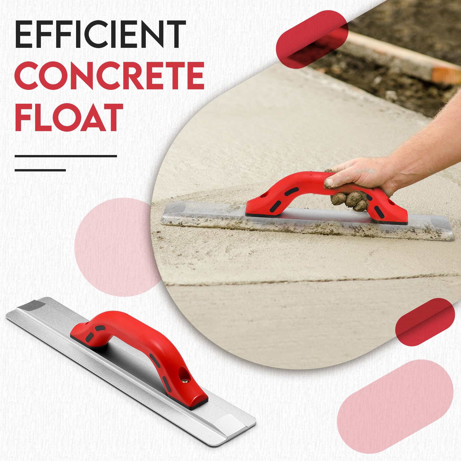 Lasnten Concrete Float - 16 Inch, Beveled Handle -5 Lasnten Concrete Float - 16 Inch, Beveled Handle -5