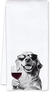JFFTLL Golden Retriever Decor Kitchen Towels, Golden Retriever Gift Dish Tea Towel for Kitchen Decor, Bar Towels for Barte...