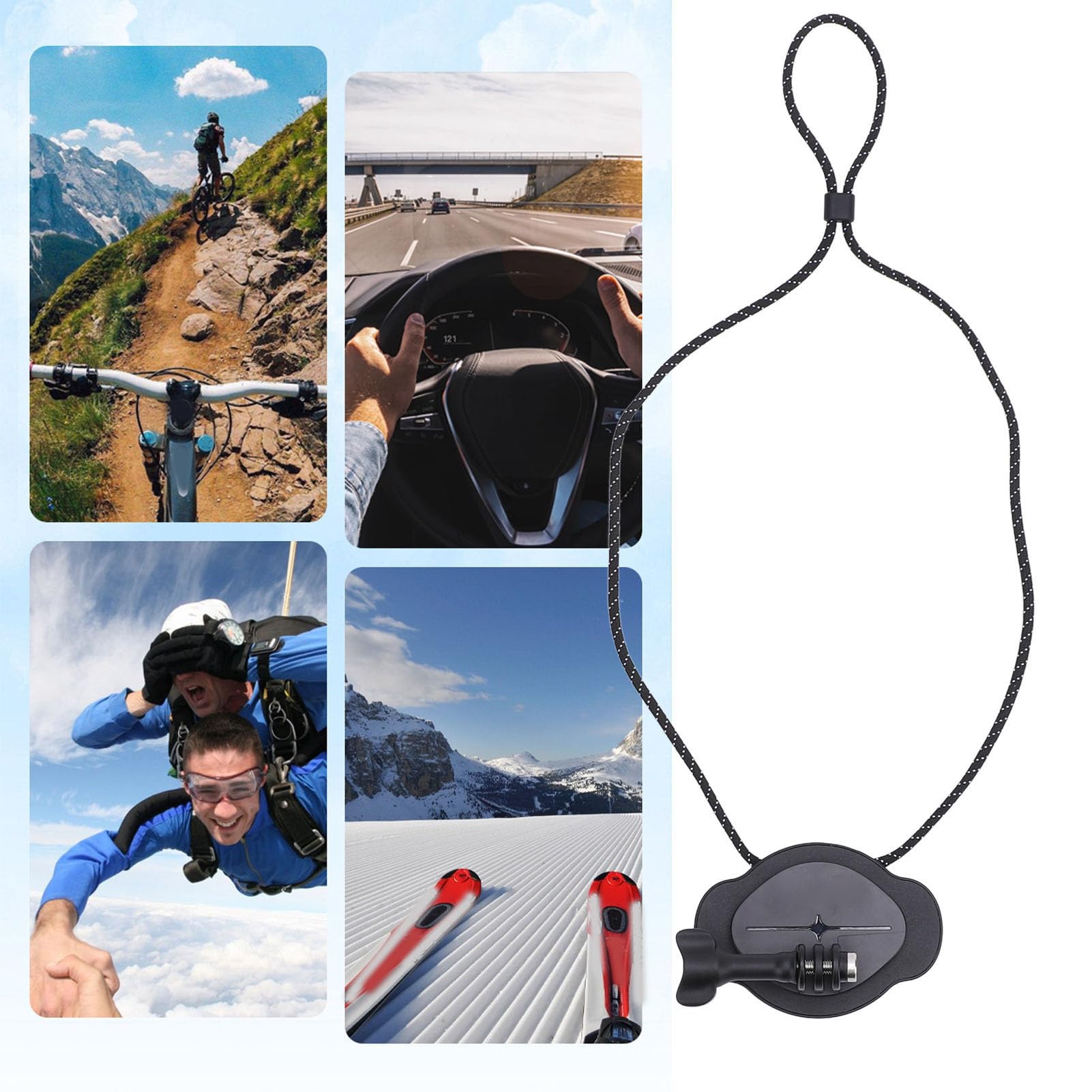 Support de Cou Magnétique, Lanière de Support de Collier pour Selfie POV, Accessoires Vlog pour X4, Action 4