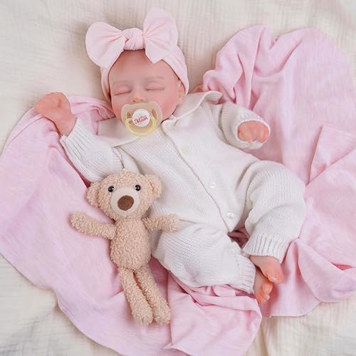 Miniatura 3 de BABESIDE Leo - Muñecas de bebé Reborn realistas de 17 pulgadas, cuerpo suave, realista, recién nacida, dulce durmiente, muñecas de bebé de la vida