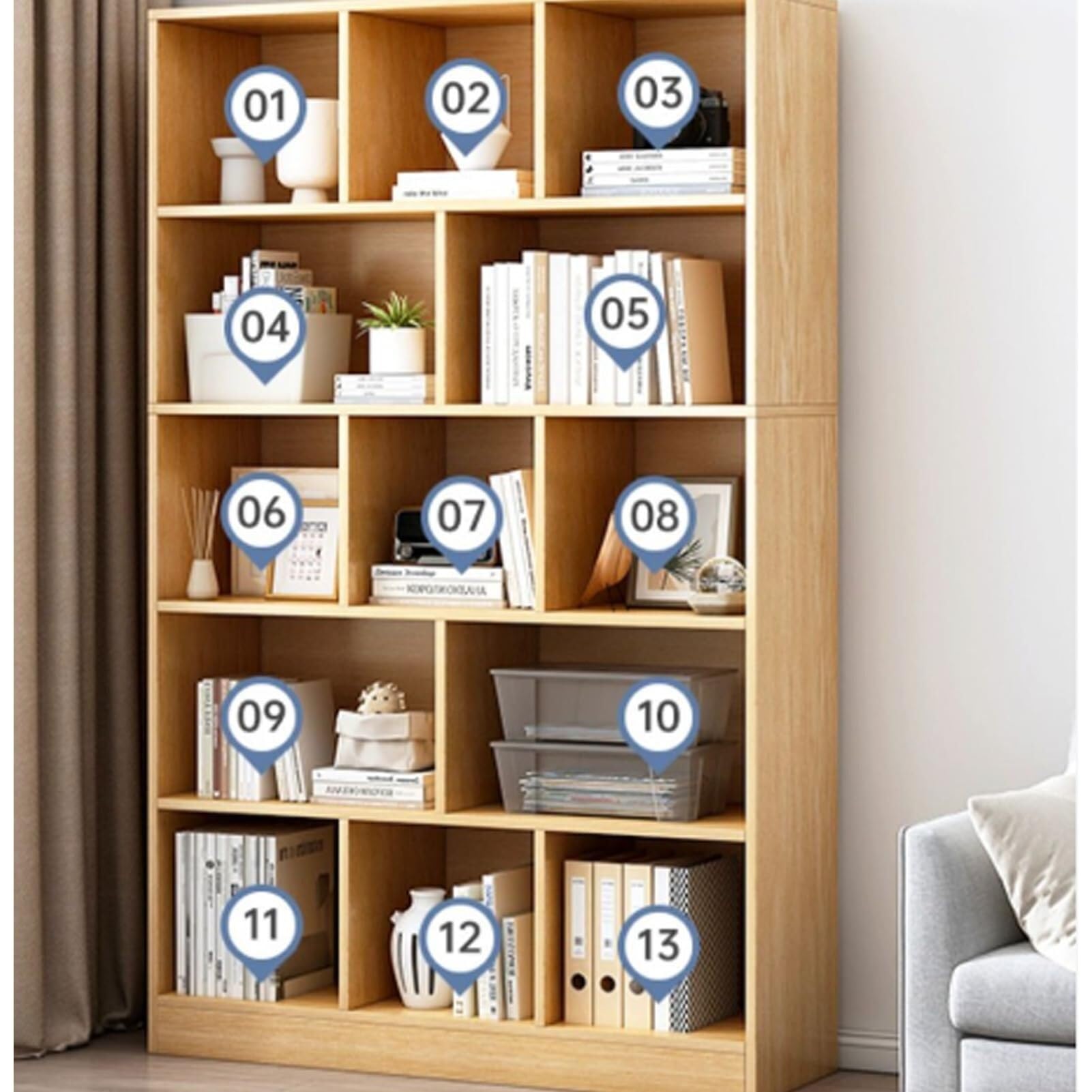 Bücherregal Mit 5 Ebenen, 150 Cm Hoch | Rustikales Industriedesign, Holz & Metall, Trägt Bis 22,7 Kg Pro Regal – Für Wohnzimmer, Büro