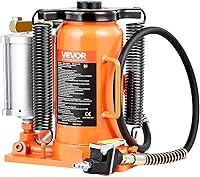 VEVOR 20 Ton Air Hydraulic Bottle Jack - 40,000 lbs Capacity, 10.4-19.7" Lift Range, Manual & Pneumatic for Trucks, RVs, SUVs