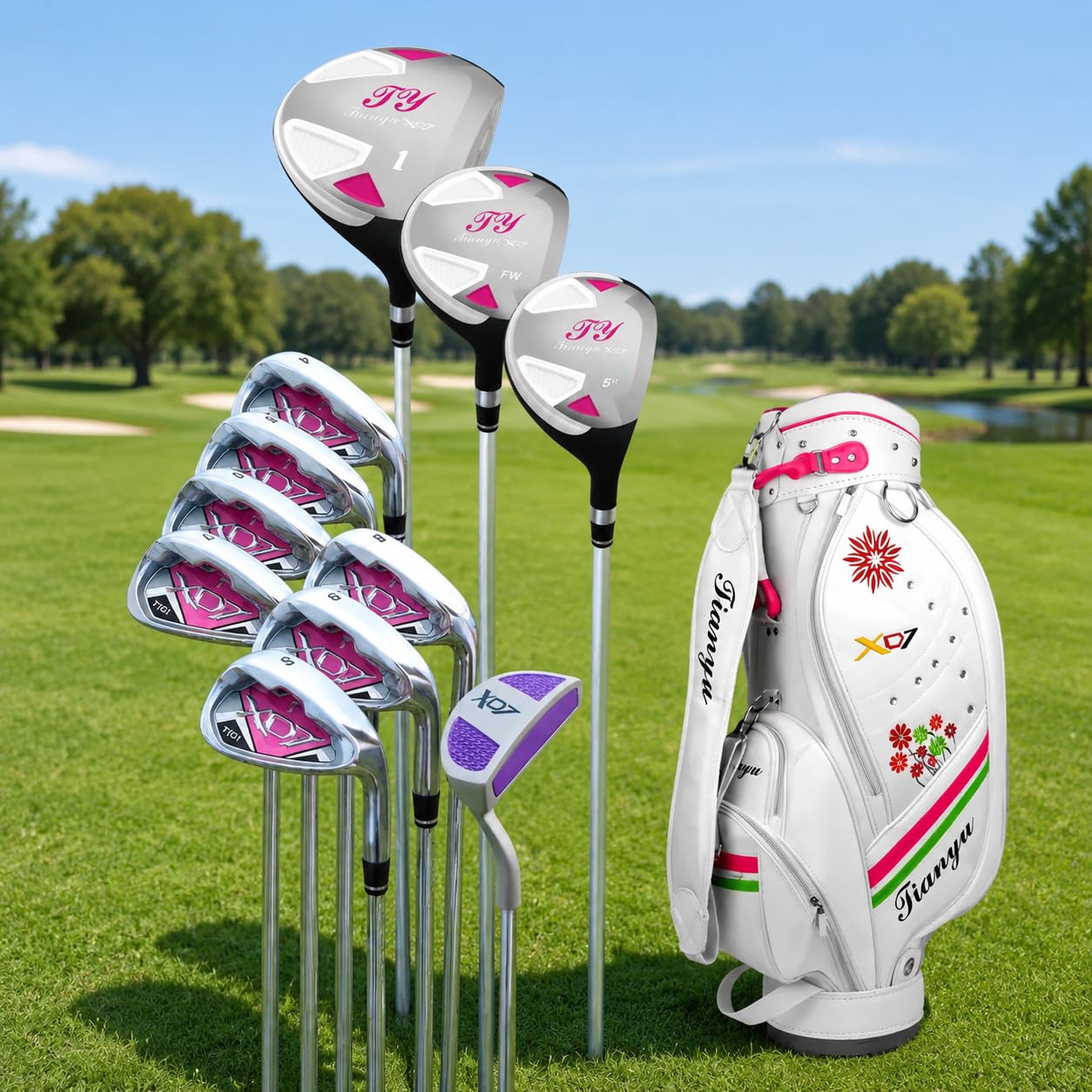 Set Completo Mazze da Golf Donna con Sacca da Golf Inclusa - 12 Mazze per Principianti e Appassionate