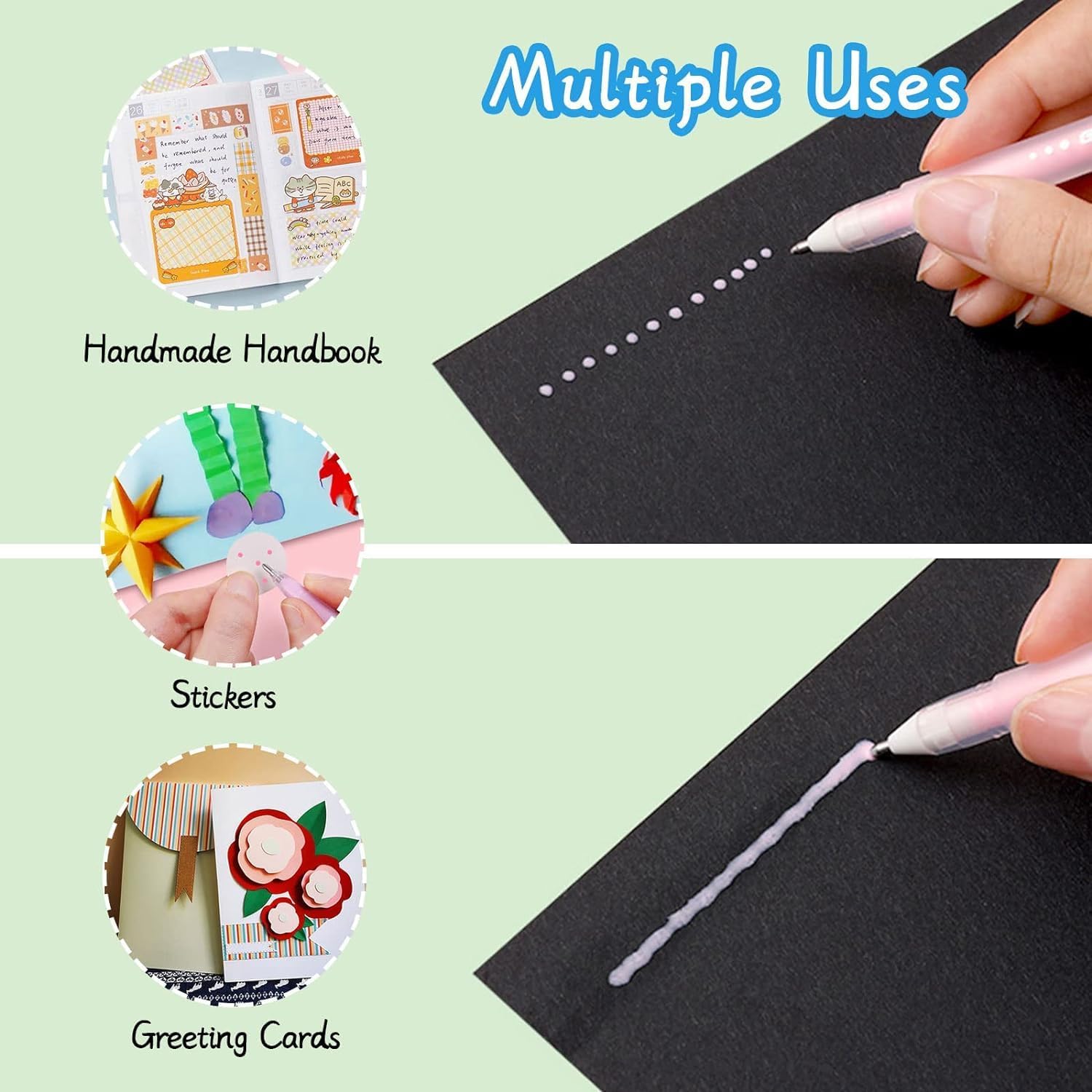 Falshruti Glue Pen Set – Mess-Free Liquid Adhesive Pens for School Projects, Art & Craft, DIY and Office Use | Smooth & Precise Application | Multicolor 4