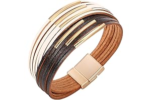 Azora Leather Wrap Bracelets for Women: Embracing Bohemian Elegance