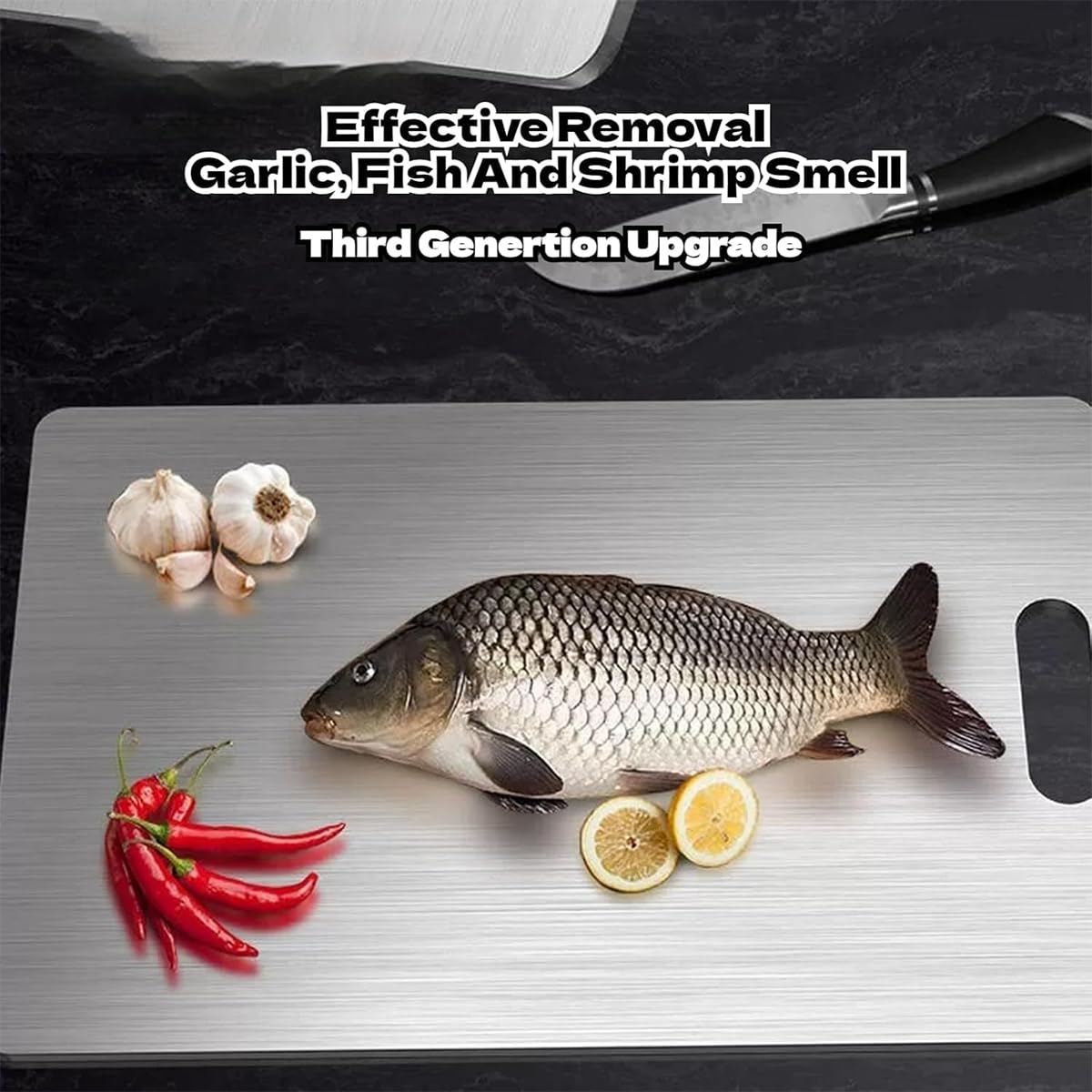 Katuchef Titan Schneidebrett - Doppelseitig 29x20cm Kratzfest