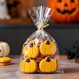 Yotelab Cellophane Treat Bags, 6x9 Inches Clear Cellophane Bags With Twist Ties