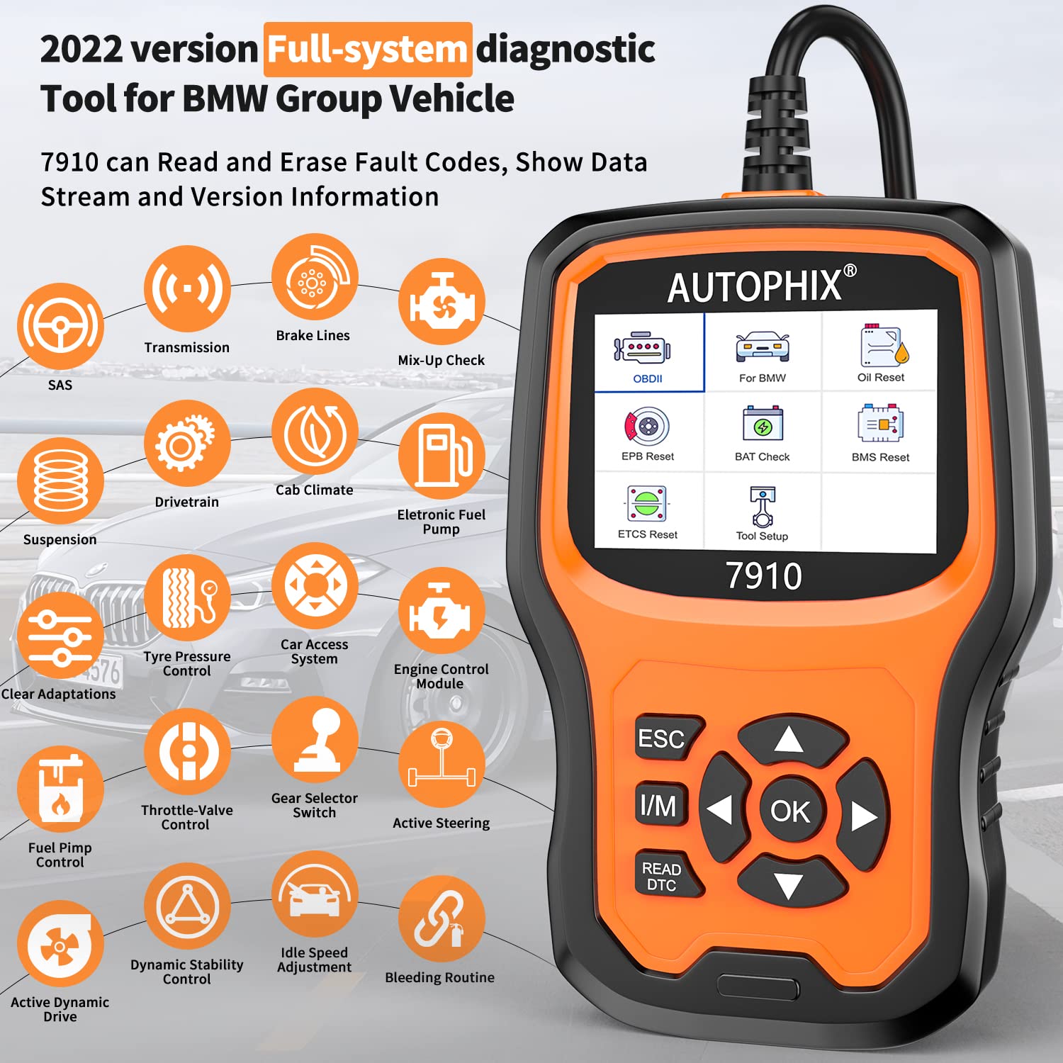 AUTOPHIX Enhanced BMW Full Systems Diagnostic Scan Tool 7910 BMW All