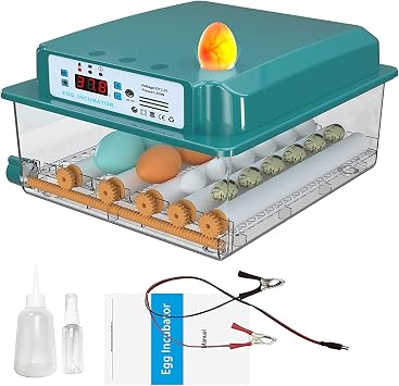 Egg incubator for hatching eggs, broder chicken automatic poultry hatcher machine with automatic turner and temperature control, egg incubator for 16/36 eggs
