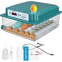 Egg incubator for hatching eggs, broder chicken automatic poultry hatcher machine with automatic turner and temperature control, egg incubator for 16/36 eggs