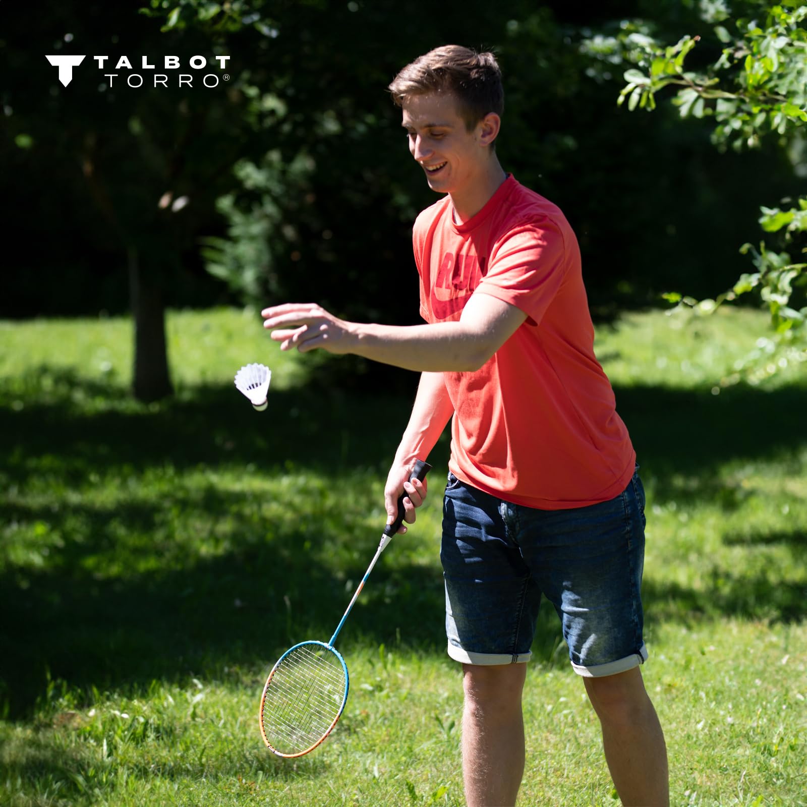 Talbot Torro Set da Badminton 2-Attacker, 2 Racchette, 2 Volani, in Una Borsa di qualità