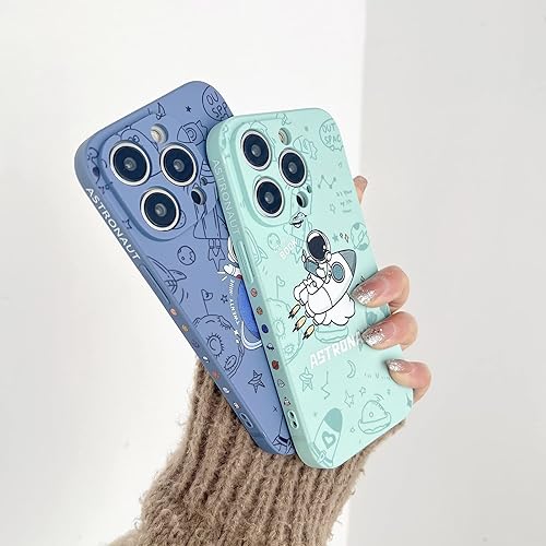 Miniatura 6 de Yonds Queen Funda transparente y bonita para iPhone 11, diseño de astronauta espacial, planeta y luna, con estilo de TPU a prueba de golpes