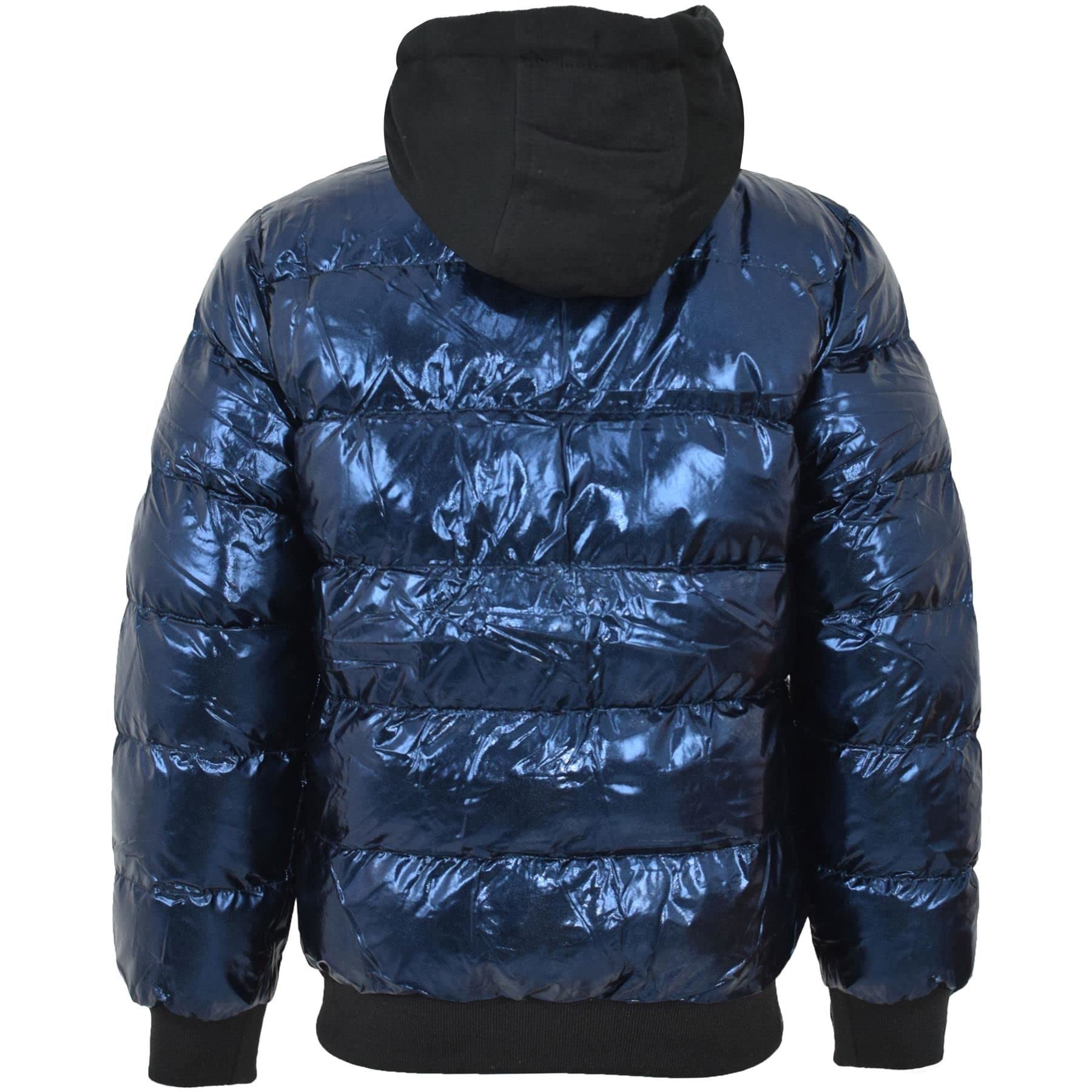 A2Z 4 Kids Dzieci Dziewczyny Chłopcy Moda Błyszczący Watowany Kurtka - Jacket JK28 Blue 13