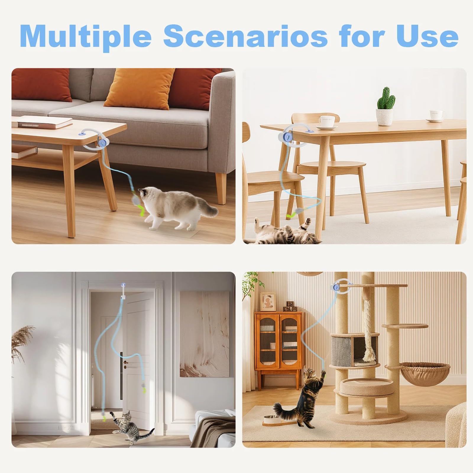 Jouet électrique interactif pour Chat avec télécommande - Jouet Chat interactif,Mouvement Automatique à 360° avec mouvements irréguliers - Rechargeable par USB - pour Les Chats à l'intérieur