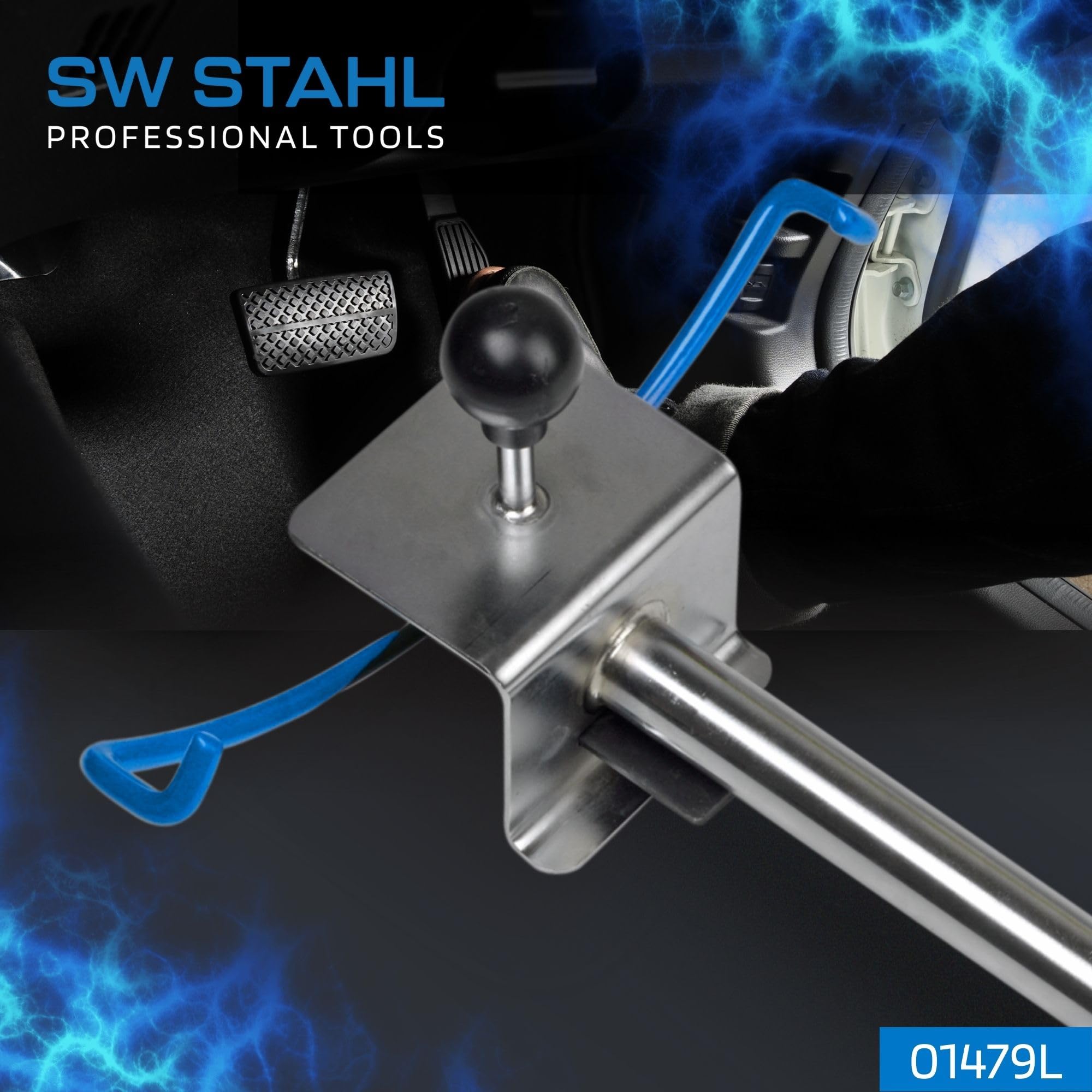 SW-Stahl 01479L Bremspedal-Fixierwerkzeug I Bremspedal Feststeller für hydraulische Bremsanlagen I Bremsenentlüftung Werkzeug I Bremsenpedal Blockierwerkzeug I Werkzeug für Bremsanlagen