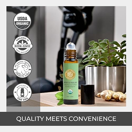 Miniatura 4 de Mezcla de aceite esencial orgánico para alivio muscular, 100% puro, certificado por USDA para aromaterapia para dolores musculares y articulaciones